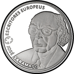 аверс 2½ евро 2013 "90 лет со дня рождения Хосе Сарамаго"