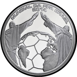 аверс 2½€ 2014 "Coppa del Mondo FIFA 2014, Brasile"