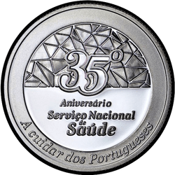 аверс 2½€ 2014 "35 Aniversario - Servicio de Salud Nacional."