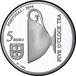 реверс 5 евро 2016 "Екатерина Браганса"