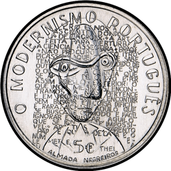 аверс 5€ 2016 "Modernismo"