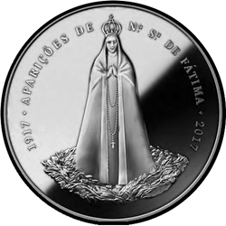 аверс 2½€ 2017 "100º aniversário da Revelação da Virgem Maria em Fátima"