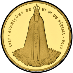 аверс 2½€ 2017 "100e anniversaire de la révélation de la Bienheureuse Vierge Marie à Fatima"