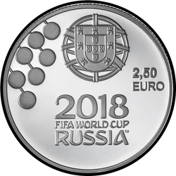 реверс 2½€ 2018 "Copa do Mundo da FIFA Rússia 2018"
