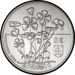 реверс 5€ 2018 "Der vierblättrige Kleeblatt"