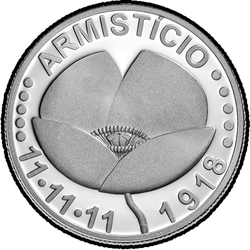 аверс 5€ 2018 "100 Years Of The Armistice"
