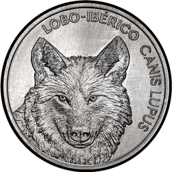 аверс 5€ 2019 "Пірэнейскі воўк"