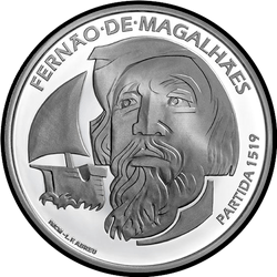 аверс 7½€ 2019 "500 aniversario de la navegación circular de Magallanes"