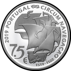 реверс 7½€ 2019 "500º Aniversário da Magellan Circun-Navigation"