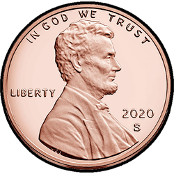 аверс 1¢ (penny) 2020 ""