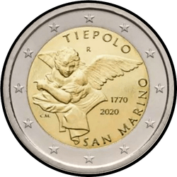 аверс 2€ 2020 "250-річчя смерті Джованні Баттісти Тіполо"