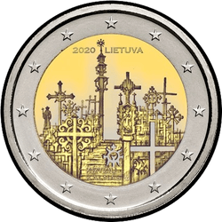 аверс 2€ 2020 "Гора Хрестів"