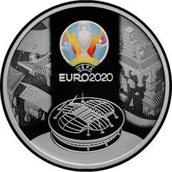 реверс 3 რუბლი 2021 "Чемпионат Европы по футболу 2020 года (UEFA EURO 2020)"