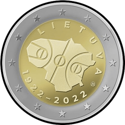 аверс 2€ 2022 "लिथुआनिया में बास्केटबॉल की 100 वीं वर्षगांठ"