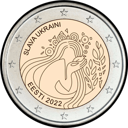 аверс 2€ 2022 "Украина"