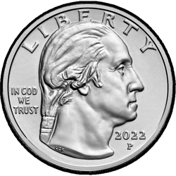 аверс 25¢ (quarter) 2022 "P (Philadelphie)"