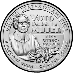реверс 25¢ (quarter) 2022 "Nina Otero-Warren"
