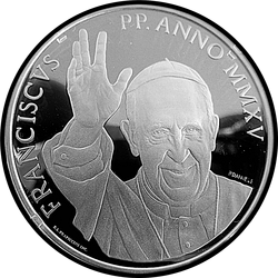 аверс 20€ 2015 "Pontificato di Papa Francesco"