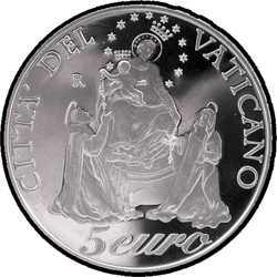 аверс 5€ 2003 "Jahr des Rosenkranzes"