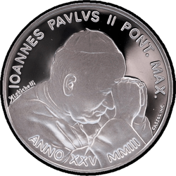 реверс 10€ 2003 "25 Jahre Pontifikat von Papst Johannes Paul II"