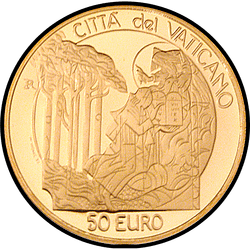 аверс 50€ 2003 "Nascita di Mosè-I dieci comandamenti"