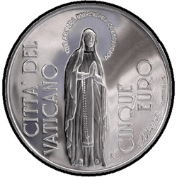 реверс 5€ 2004 "150th Anniv. of the Proclamation of the Dogma of the Immaculate Conception"