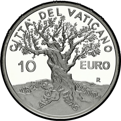 аверс 10 евро 2004 "37-й Всемирный день мира"
