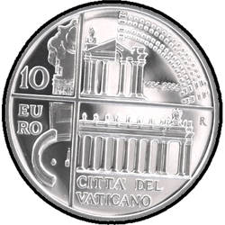 аверс 10€ 2006 "columnatas de 350 años en la Plaza de San Pedro en Roma"