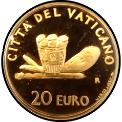 аверс 20 euro 2007 "The Sacraments of Christian Initiation - The Eucharist"