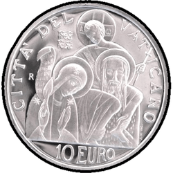 аверс 10 евро 2008 "41-й Всемирный день мира"
