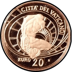 аверс 20€ 2008 "Masterpieces of Sculpture - Torso of Belvedere - The Pieta by Michelangelo"