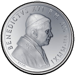 реверс 10 евро 2011 "60-я годовщина священнического рукоположения Бенедикта XVI"