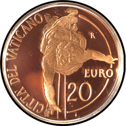 аверс 20 евро 2012 "Реставрация часовни Павла - Обращение Павла"