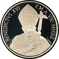 реверс 20€ 2012 "Decenal del Euro Vaticano"