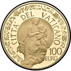 аверс 100€ 2012 "La Virgen de Foligno"