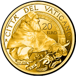 аверс 20€ 2013 "Pontificado del Papa Francisco"