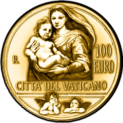 аверс 100€ 2013 "The Sistine Madonna"