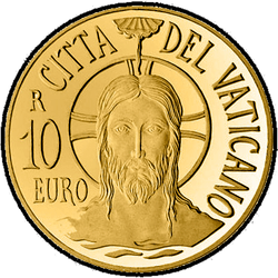 аверс 10€ 2015 "Battesimo"
