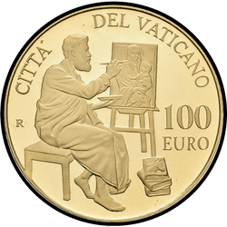 аверс 100€ 2016 "Gli Evangelisti: San Luca"