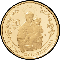 аверс 20 евро 2017 "Папская базилика Святого Антония Падуанского"