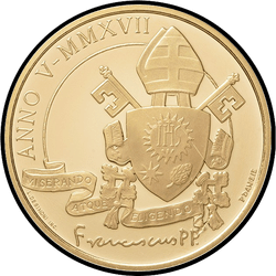 реверс 50 евро 2017 "Папская базилика Святого Антония Падуанского"