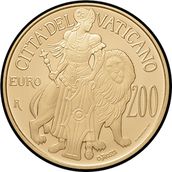аверс 200 euro 2017 "The Cardinal Virtues: Fortitude"