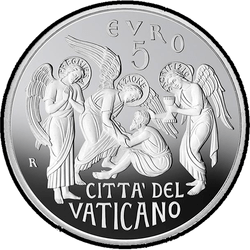 аверс 5€ 2019 "150. Jahrestag der Gründung des Circolo di San Pietro"