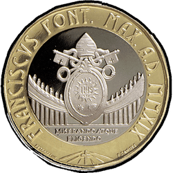 реверс 5€ 2019 "Giornata della Gioventù a Panama"