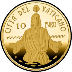 аверс 10 евро 2019 "Крещение"