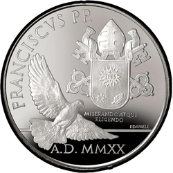 реверс 20 euro 2020 "Pope Francis Year MMXX"