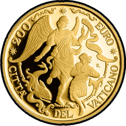 аверс 200 euro 2021 "The Archangels: Raphael"