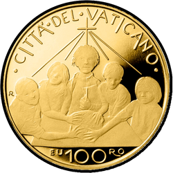 аверс 100€ 2022 "Declaraciones del Concilio Vaticano II-Gravissimum Educationis"