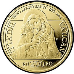 аверс 200 euro 2023 "Jesus “The Good Shepherd”"
