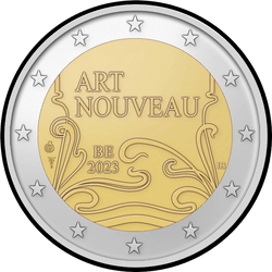 аверс 2€ 2023 "The Year of Art Nouveau"